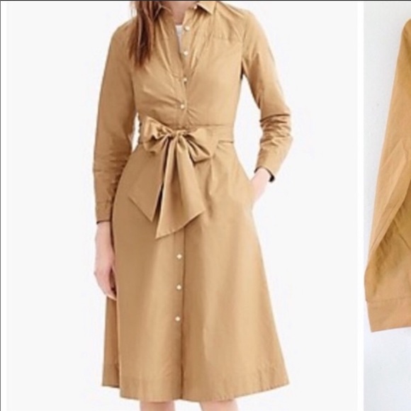J. Crew || Khaki Button Down Midi Dress - Picture 3 of 12